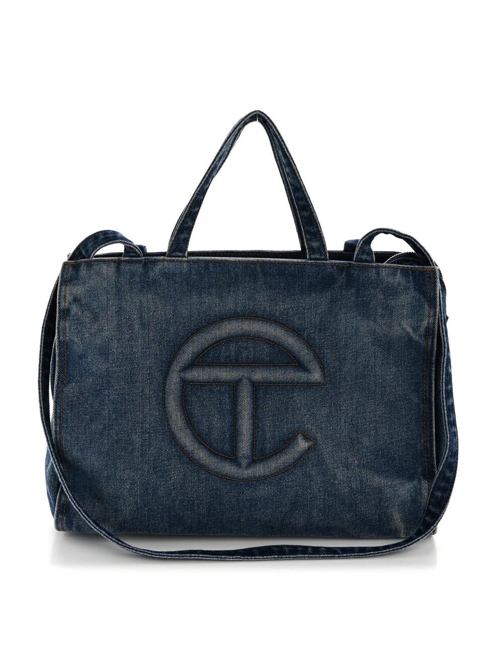 Telfar Denim Medium Shopping Bag Blue #374040T35B